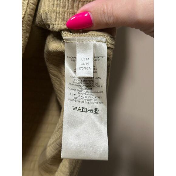 Free People We The Free Ruffle Sleeve Top Shirt Brown Medium - Picture 4 of 7